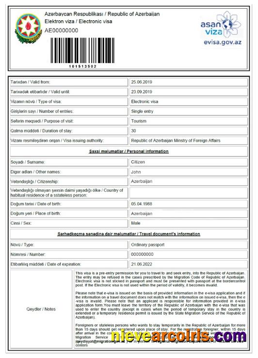 AZERBAIJAN e-visa